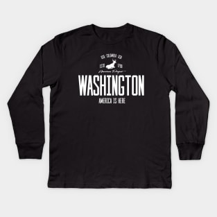 USA, America, Washington, Colombia Kids Long Sleeve T-Shirt